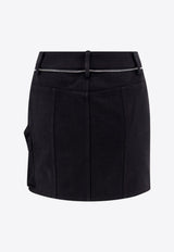 Moncler Genius Logo-Patched Mini Skirt 09T2D00001M5014_999_Black_29846124