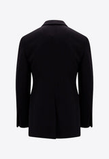 Ferragamo Single-Breasted Tuxedo Blazer Black 142202761935_NERO_Black_29845354