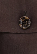 Saint Laurent Long-Sleeved Mini Utility Shirt Dress Brown 778923Y065W_2178_Brown_29853131