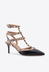 Valentino Rockstud 65 Leather Caged Pumps Black 7W2S0375VODN91_Black_29842123