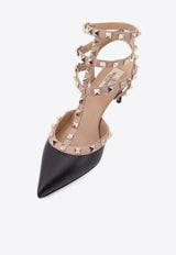 Valentino Rockstud 65 Leather Caged Pumps Black 7W2S0375VODN91_Black_29842123