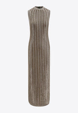 Tom Ford Rib-Knit Wool Blend Maxi Dress Green ACK524YAX749_FG181_Green_29847953