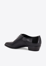Celine Jude Perforated Oxford Shoes in Polished Leather Black 363123602C_38NO_Black_29850673