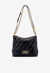 Balenciaga Small Crush Quilted Leather Hobo Bag Black 806479210J1_1000_Black_29848182