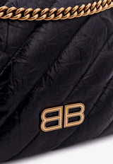 Balenciaga Small Crush Quilted Leather Hobo Bag Black 806479210J1_1000_Black_29848182