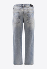 Amiri Distressed Straight-Leg Jeans Denim AMDNGH1085406_Antique Indigo_29847380