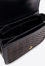 Valentino 9TO5 Woven-Leather Shoulder Bag Brown 7Y2B0R15VGBBKY_NERO/BARK BROWN/NERO_29842079