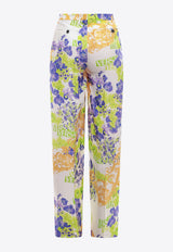 Versace Barocco Print Tailored Pants Multicolor 10082221A06716_5W270_Green_29841764