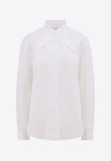 Off-White Cross-Strapped Neck Shirt White OWGE014F23FAB0010_0100_White_29843973