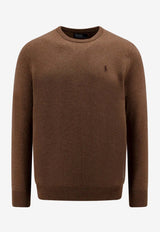 Polo Ralph Lauren Logo-Embroidered Crewneck Sweater 710876714_012_Brown_29844786