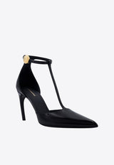Ferragamo Odette 85 Patent Leather T-strap Pumps Black 01H549769281_NERO_Black_29840693