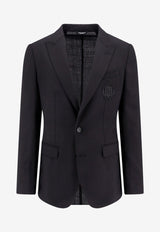 Dolce & Gabbana Single-Breasted Wool Jacket Black G2NW0ZFU28E_N0000_Black_29845809
