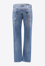Dolce & Gabbana Ripped Straight-Leg Jeans Blue GP02XZG8MX2_S9001_Blue_29845478