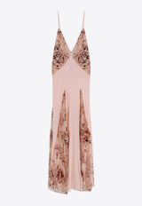 Elisabetta Franchi Embroidered-Lace Silk Maxi Dress Pink ABR5152E2_AR6_Pink_29846317