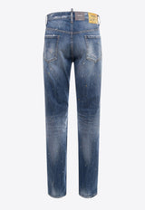 Dsquared2 Logo Patch Ripped Jeans Blue S74LB1349S30309_470_Blue_29845899