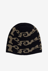 ROA Intarsia Knit Ribbed Beanie Black RBMW279YA24_BLK0001_OneColor_31183839