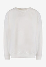 Maison Margiela Embroidered Logo Crewneck Sweatshirts White S50GU0208S25520_729_White_29843323