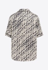 Tory Burch T Monogram Print Short-Sleeved Shirt 167742_113_Black_29848914