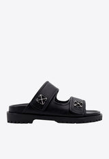 Off-White Arrow-Buckles Leather Sandals Black OMIH008S24LEA001_1072_Black_29847187