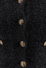 Balenciaga Knitted Tweed Cropped Cardigan Black 793604T3328_1000_Black_29843253