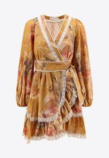 Zimmermann Ascension Frill Floral Mini Dress Mustard 3245DSS253MTDPFL_Mustard Palm Floral_29842239