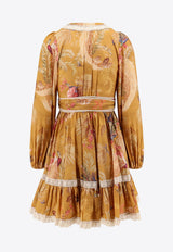 Zimmermann Ascension Frill Floral Mini Dress Mustard 3245DSS253MTDPFL_Mustard Palm Floral_29842239