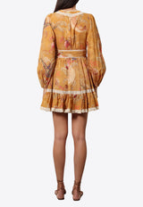 Zimmermann Ascension Frill Floral Mini Dress Mustard 3245DSS253MTDPFL_Mustard Palm Floral_29842239