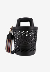 Etro Pegaso Perforated Leather Bucket Bag Black 1P0782211_0001_Black_29840128