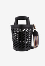 Etro Pegaso Perforated Leather Bucket Bag Black 1P0782211_0001_Black_29840128