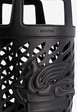 Etro Pegaso Perforated Leather Bucket Bag Black 1P0782211_0001_Black_29840128