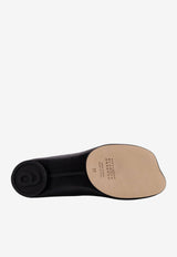 MM6 Maison Margiela Leather Ballet Flats with Bow Black S59WZ0099P3628T8013_Black_29843385