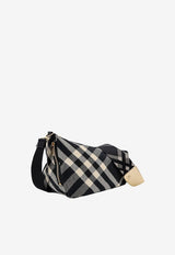 Burberry Shield Checked Shoulder Bag Black 8087625_A1003_Black_29848036