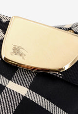 Burberry Shield Checked Shoulder Bag Black 8087625_A1003_Black_29848036