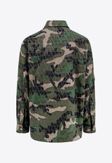 Valentino Camouflage Print Buttoned Jacket Green 5V3CIA07AA5_WUH_Green_29847162