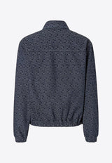 Fendi FF Jacquard Zip-Up Denim Jacket Blue FW1324AUX4F0BUZ_Blue_29851203