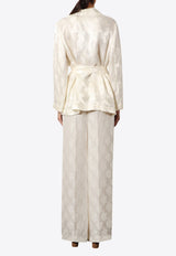Fendi Jacquard Silk Belted Jacket White FJ7626AQ3G_F08QQ_White_29850399