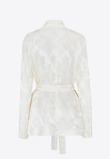 Fendi Jacquard Silk Belted Jacket White FJ7626AQ3G_F08QQ_White_29850399