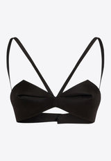 Versace V-neck Cropped Top Black 10125291A09075_1B000_Black_29845211