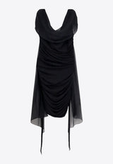Givenchy Off-Shoulder Ruched Mini Dress Black BW21YN30YK_001_Black_29843756