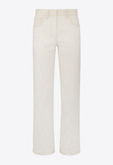 Fendi FF Straight-Leg Jeans White FLP855AT21_F08QQ_White_29853730
