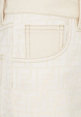 Fendi FF Straight-Leg Jeans White FLP855AT21_F08QQ_White_29853730