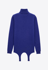 Saint Laurent Cashmere Long-Sleeved Turtleneck Sweater 806969YALL2_4069_Blue_29853267