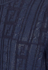 Fendi FF Jacquard Ribbed Wool Sweater Blue FZX091ASGO_F0H5A_Blue_29853540