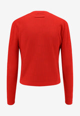 Tory Burch T-Monogram Jacquard Cardigan Red 171709603_Blazing red_29841373