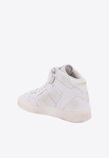 Saint Laurent Leather High-Top Sneakers with Logo 75731700N00_9030_White_29852034