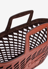 Etro Pegaso Perforated Leather Top Handle Bag Brown 1P0532211_0101_Brown_29846036