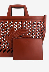 Etro Pegaso Perforated Leather Top Handle Bag Brown 1P0532211_0101_Brown_29846036