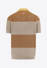 Fendi Club Crest Rib-Knit Polo T-shirt Beige FZC370AU7S_F1RWW_Beige_29850679