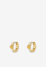 Tory Burch Kira Enamel Huggie Hoop Earrings Gold 155515701_Tory Gold / New Ivory_29839236