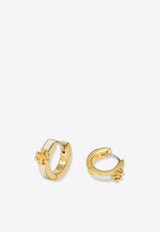 Tory Burch Kira Enamel Huggie Hoop Earrings Gold 155515701_Tory Gold / New Ivory_29839236